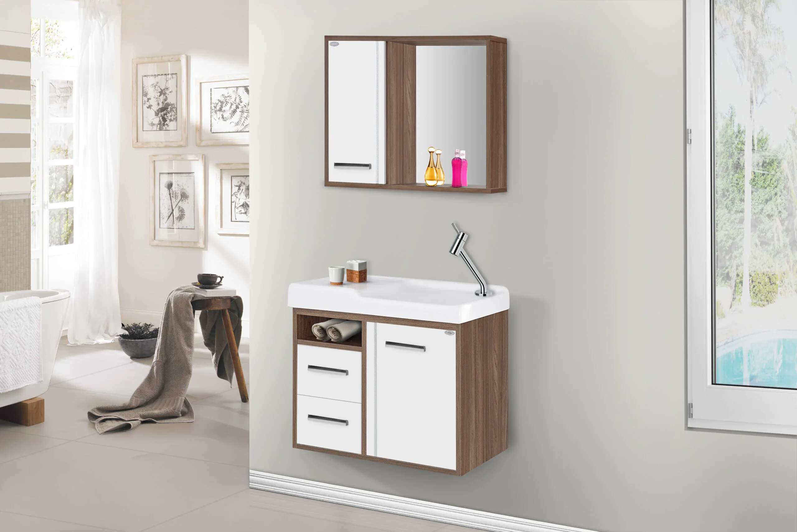 Kit Gabinete para Banheiro Galaxy 60