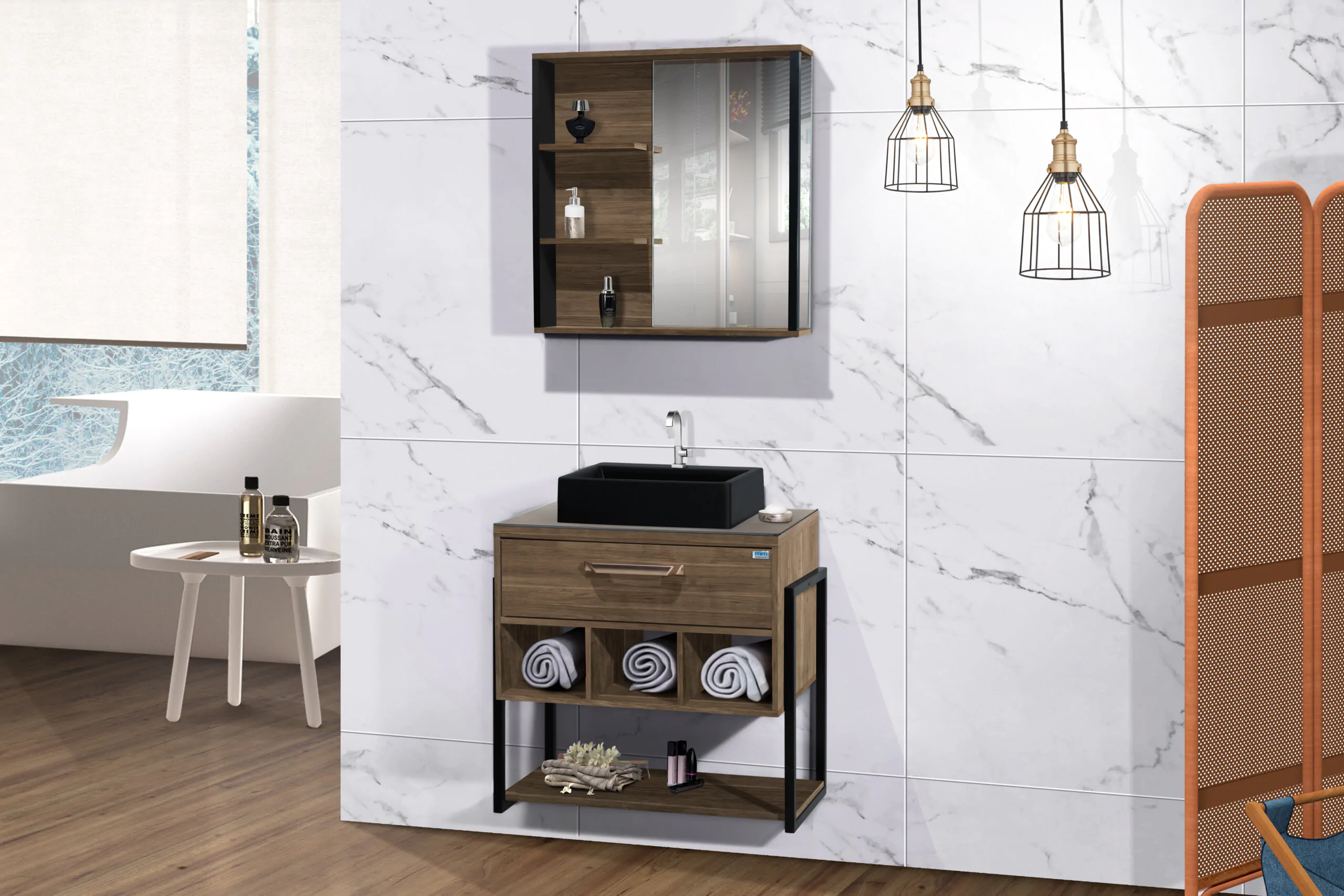 Kit Gabinete para Banheiro Dinamo 60 - MM Gabinetes