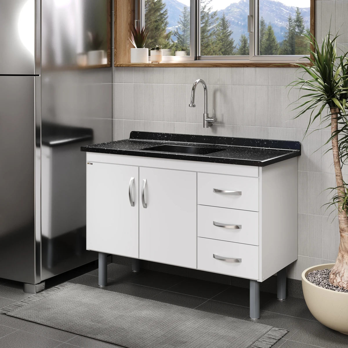 Gabinete de Cozinha Toquio 1,2m - AJ Rorato