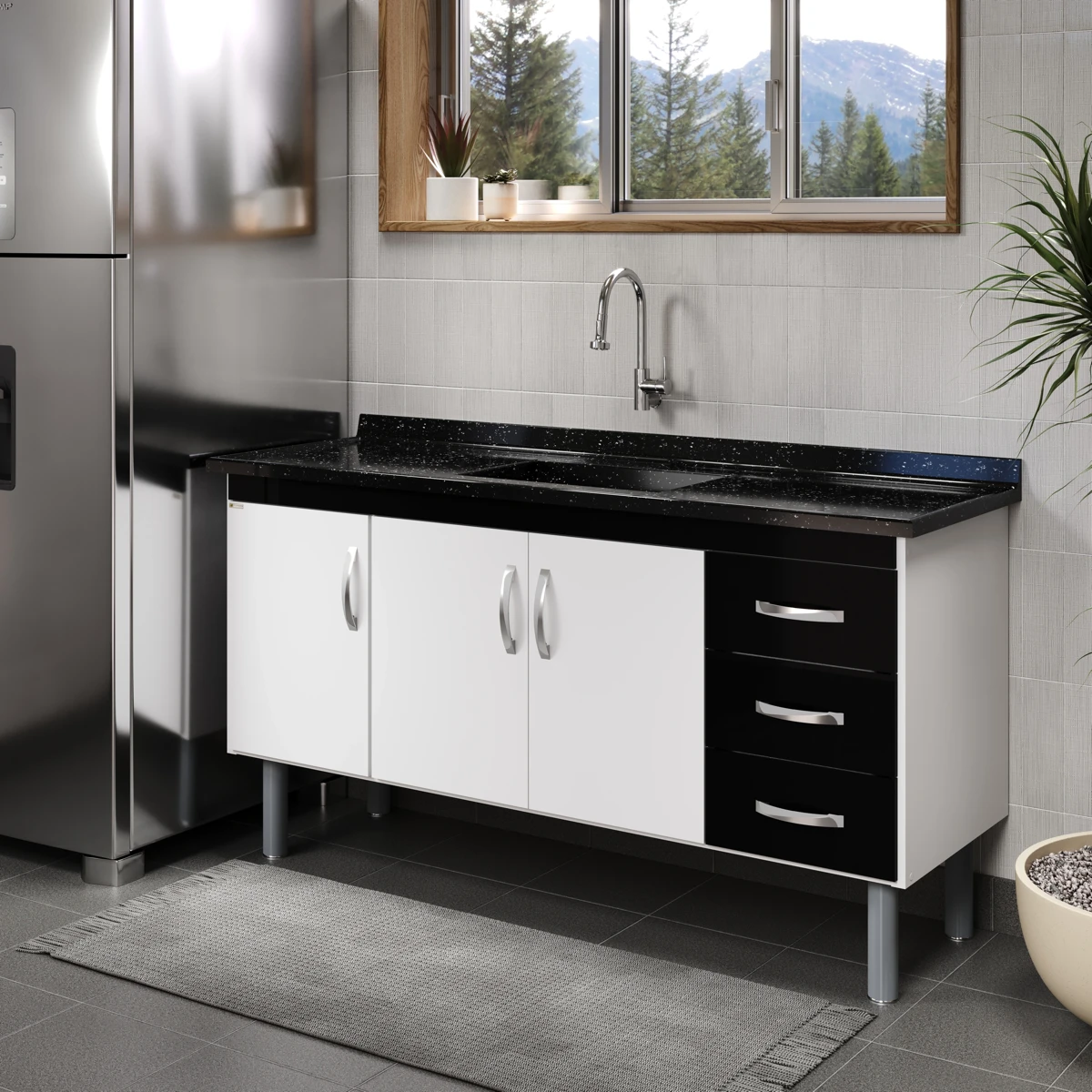 Gabinete de Cozinha Toquio 1,5m - AJ Rorato