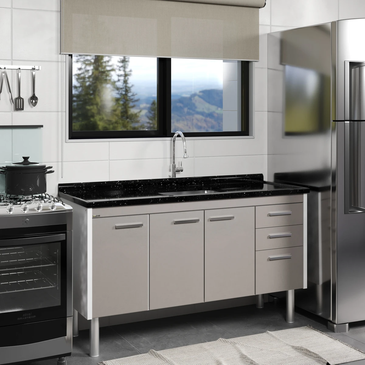 Gabinete de Cozinha Valenza 144cm - AJ Rorato