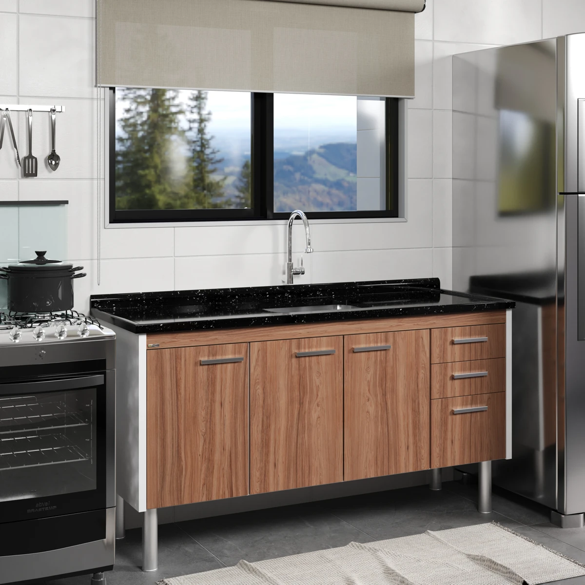 Gabinete de Cozinha Valenza 154cm - AJ Rorato