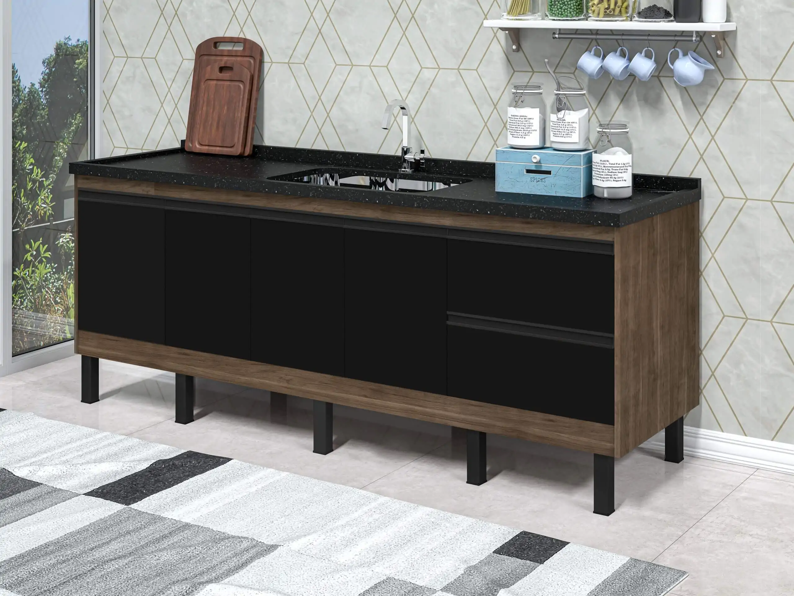 Gabinete de Cozinha Karina 1,8m - MM Gabinetes