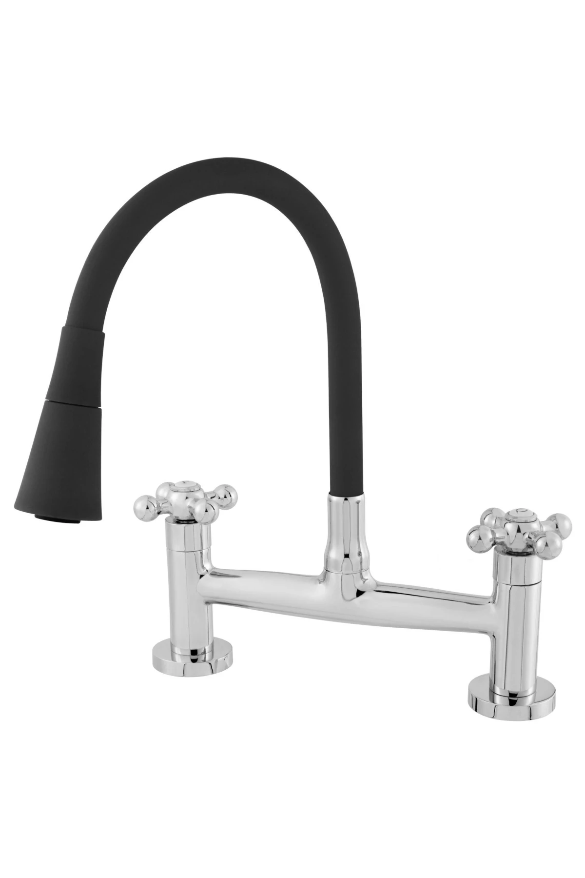 MISTURADOR COLOR DUO BLACK CANO FLEXÍVEL BANCADA - Talita Metais