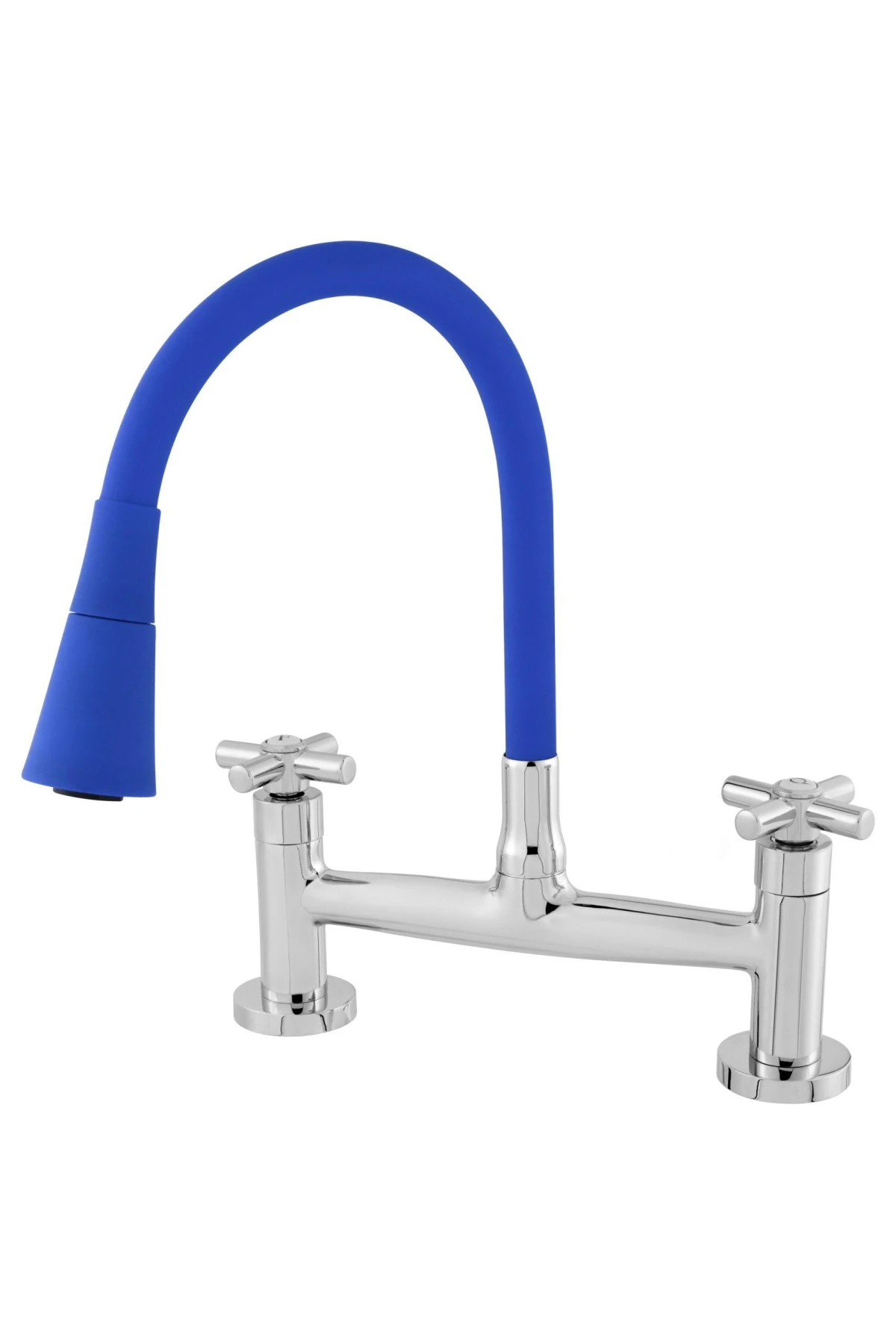 MISTURADOR COLOR DUO BLUE CANO FLEXÍVEL BANCADA - Talita Metais