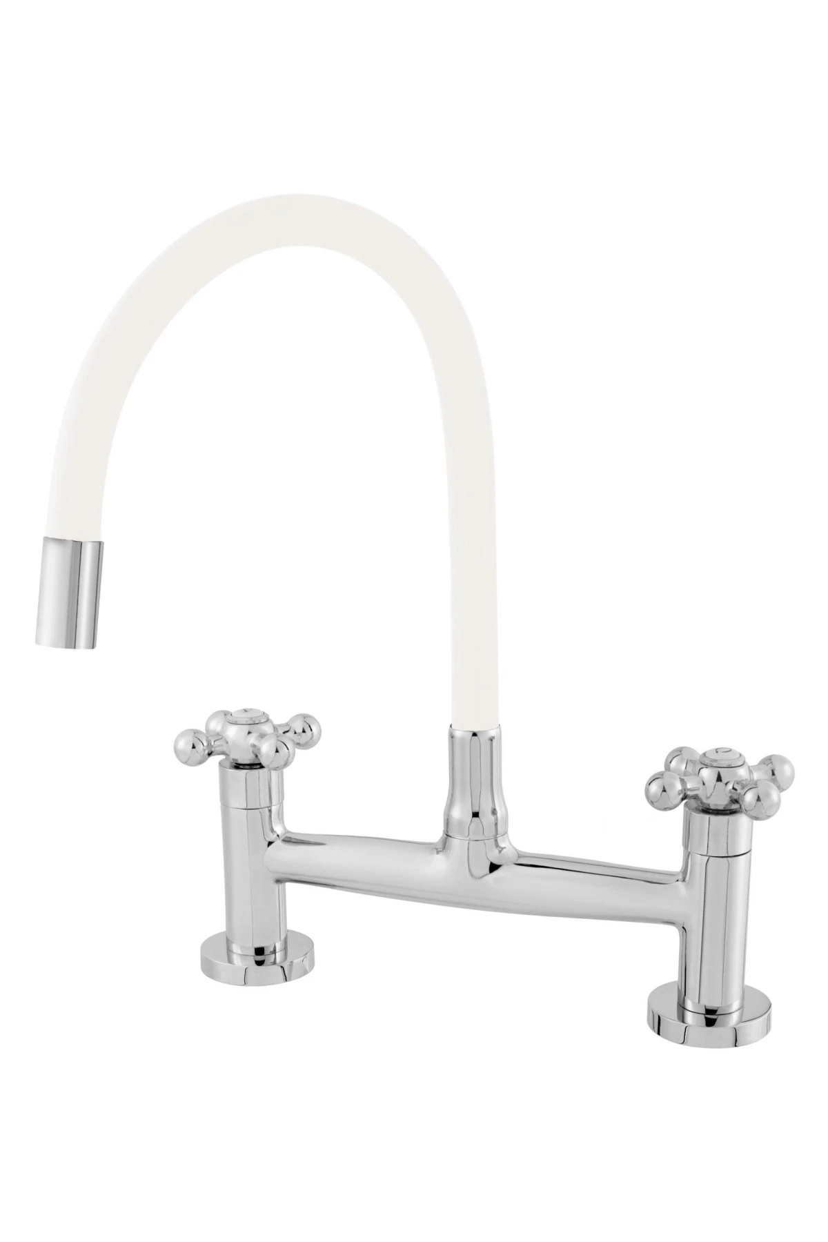 MISTURADOR COLOR WHITE CANO FLEXÍVEL BANCADA - Talita Metais