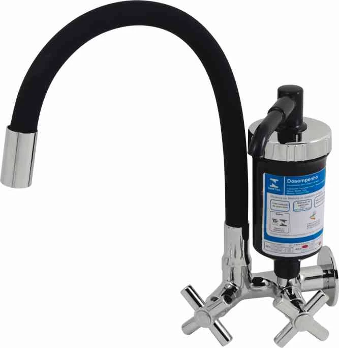 TORNEIRA COLOR ABS BLACK CANO PAREDE C/ FILTRO ABS E CORPO METAL - Talita Metais