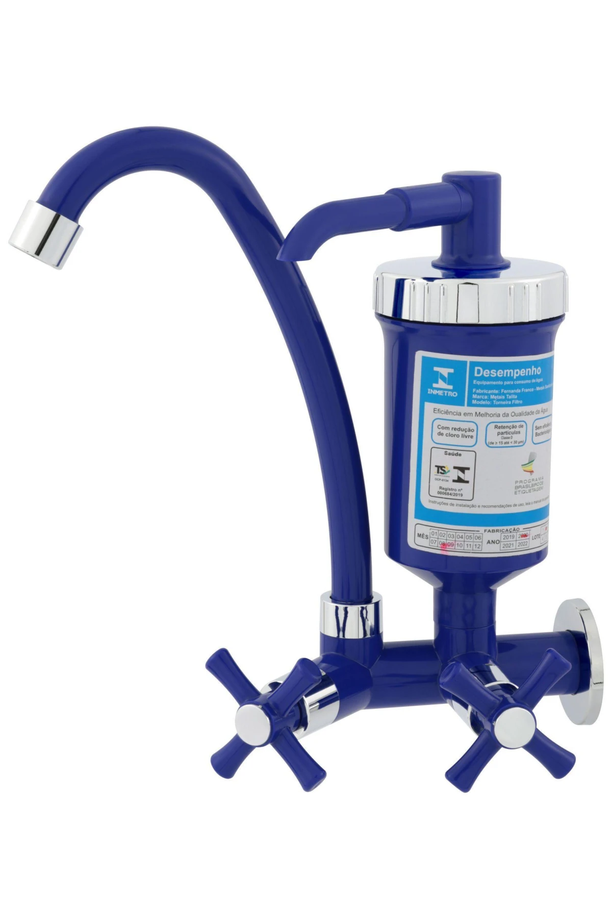 TORNEIRA COLOR ABS BLUE GIRATÓRIA C/ FILTRO ABS - Talita Metais
