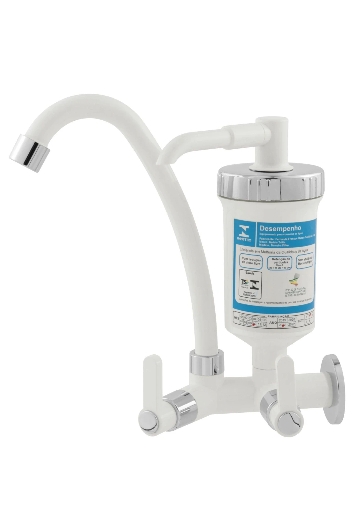 TORNEIRA COLOR ABS WHITE GIRATÓRIA C/ FILTRO ABS - Talita Metais