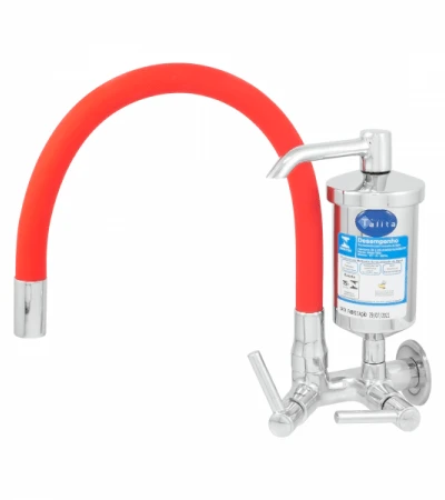 TORNEIRA COLOR RED CANO FLEXÍVEL C/ FILTRO METAL OU ABS - Talita Metais