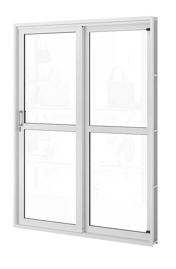 PORTA DE CORRER VIDRO 2F - AÇO FORTE - Grupo HB