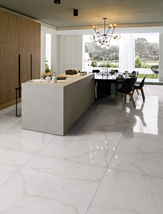 Piso Cerâmico Polido Altíssimo Cinza 60x60 Karina - 67004 - 60x60 - Karina — foto 7