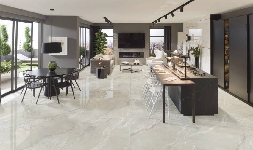 Piso Cerâmico Polido Apuano 75x75 Karina - 75034 - 75x75 - Karina — foto 7