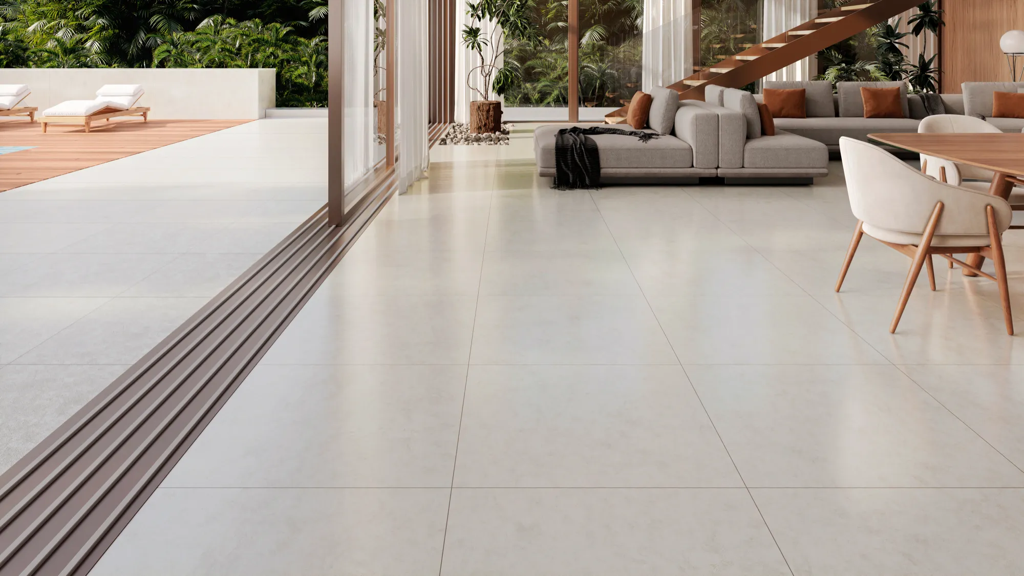 Porcelanato Acetinado Cimento Natural Fosco 72x72 Via Rosa - AR72112 - 72x72 - Via Rosa — foto 6