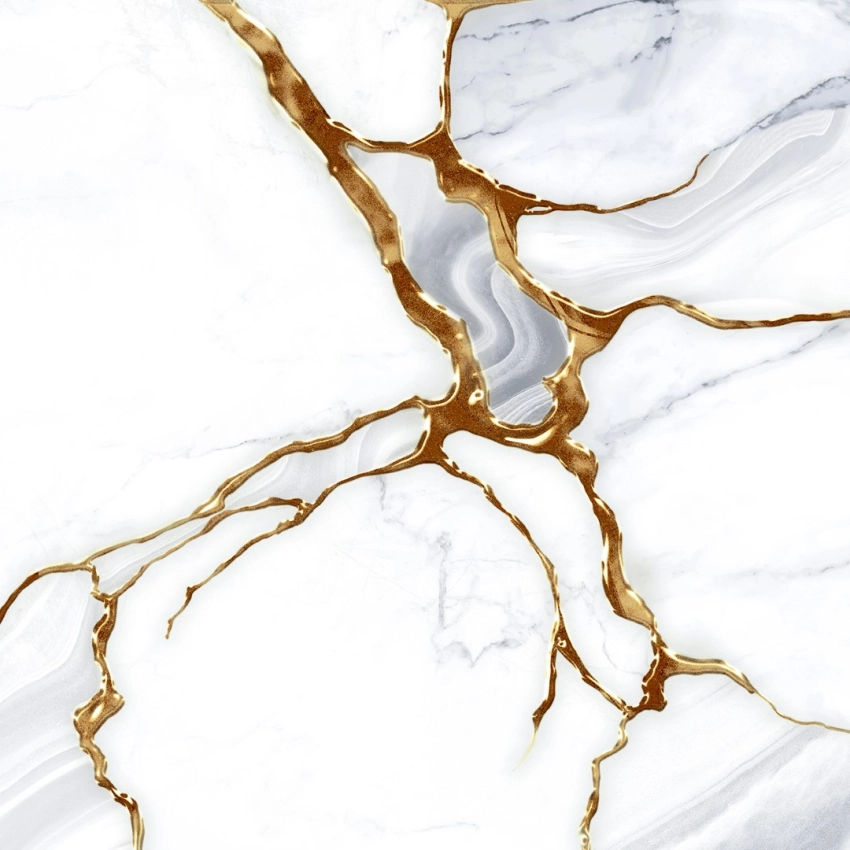 Piso Cerâmico Brilhante Gold Marble 43x43 Karina - 43236 - 43x43 - Karina — foto 2