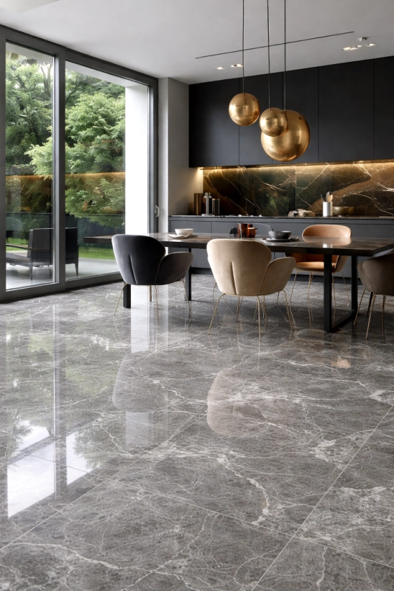 Piso Cerâmico Polido Grey Essence 60x120 Karina - 68030 - 60x120 - Karina — foto 7