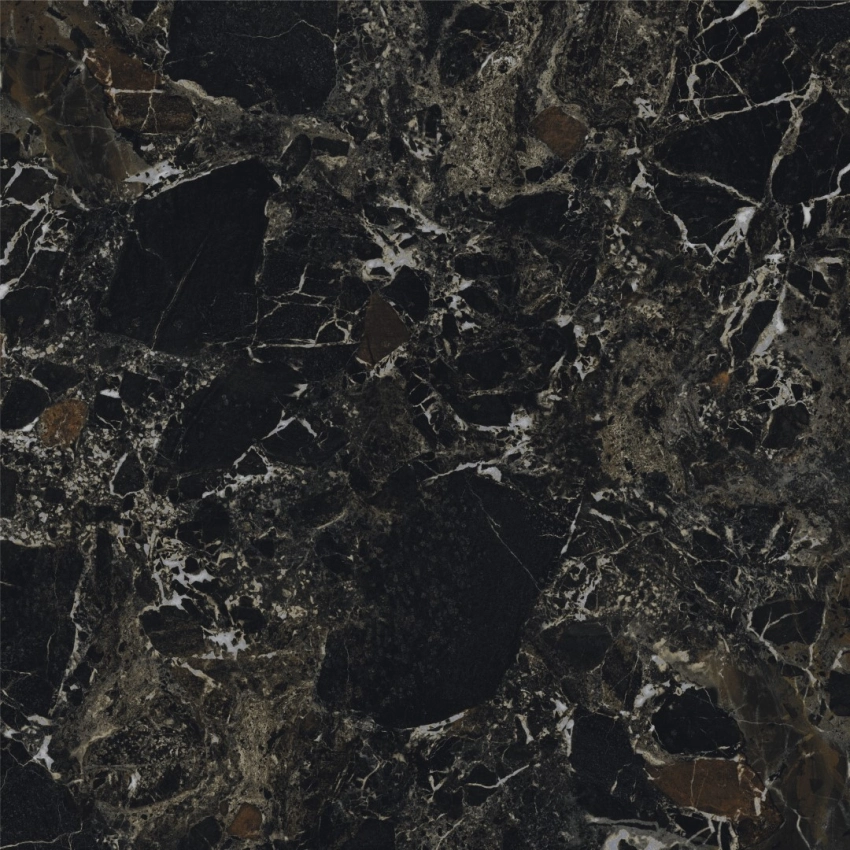 Piso Cerâmico Polido Nero Lux 75x75 Karina - 75043 - 75x75 - Karina — foto 6