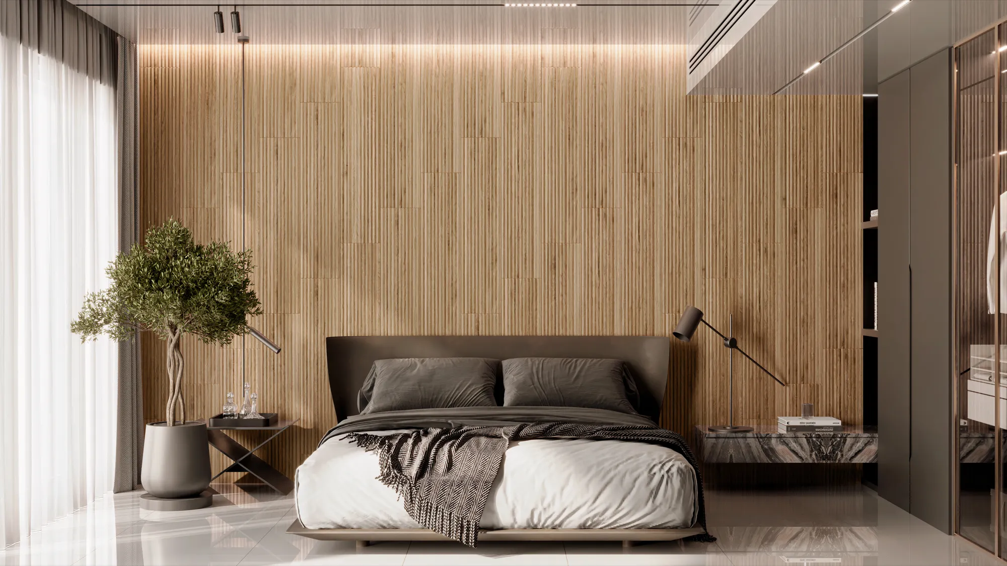 Porcelanato Acetinado Ripado Wood Fosco 3D 24x108 Via Rosa - AR24118 - 24x108 - Via Rosa — foto 8