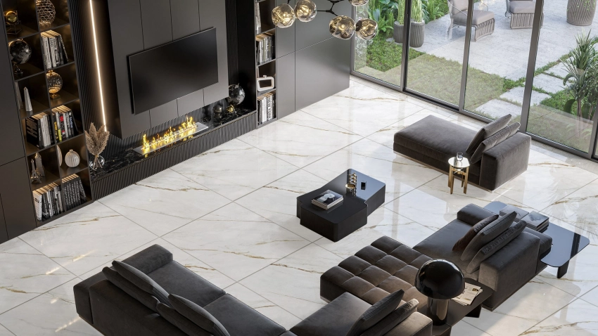 Piso Cerâmico Polido Solare Lux 75x75 Karina - 75041 - 75x75 - Karina — foto 7